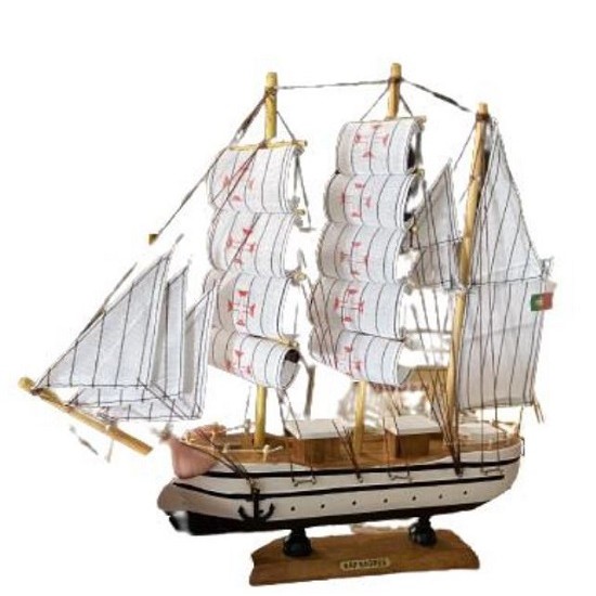 Barco madeira c\velas SAGRES 22*25cm 112011