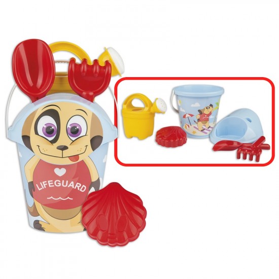 Balde praia c/ acessórios cão 17*30cm 1315