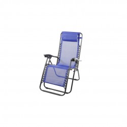 Cadeira alta ferro c/ posições azul 160*60*80cm 173402
