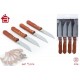Conjunto 4 facas cabo madeira 17536