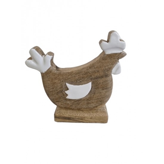 Peça em madeira galo 21*20*2cm cl2712