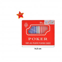 Conj. 2 baralhos cartas plastico poker 53415