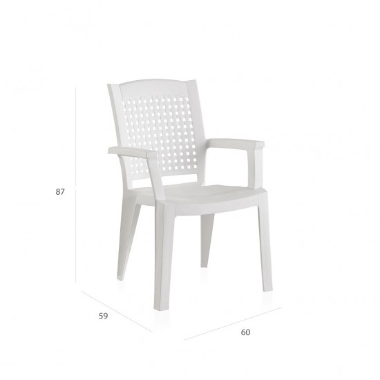 Cadeira para rua em cor branca 55154