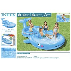 Piscina insuflável baleia 373*234*99cm 57176