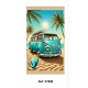 Toalha praia microfibra blue hippie 90*170cm 57808