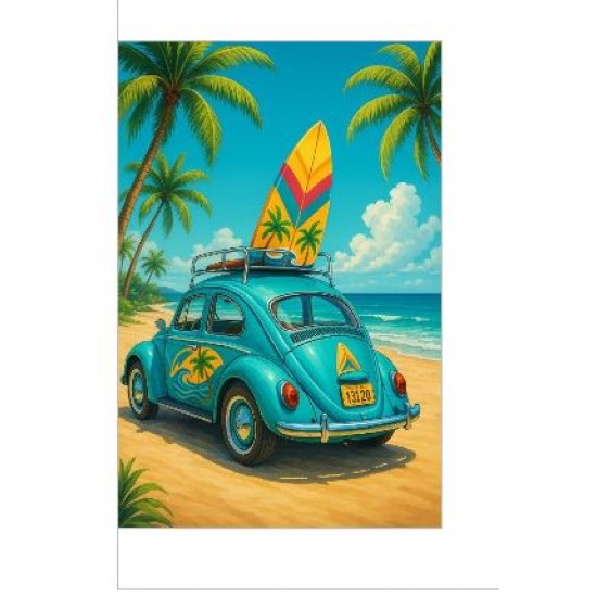 Toalha praia microfibra car surf 90*170cm 57809