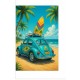Toalha praia microfibra car surf 90*170cm 57809