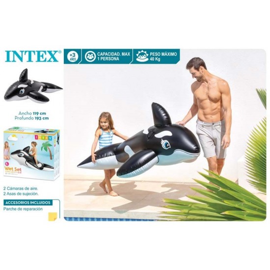 Baleia insuflável intex 193*119cm 58561