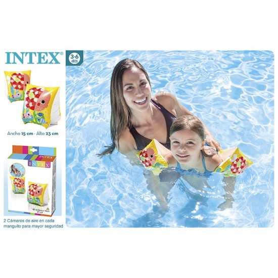 Braçadeira insuflável intex c\desenhos 23*15cm 3-6 anos 58652