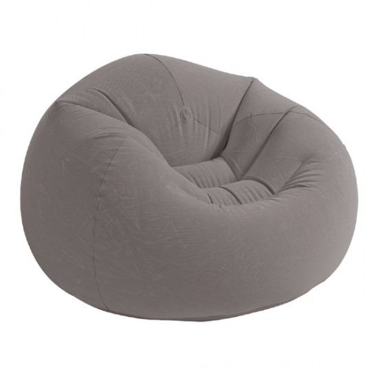 Puf insuflável tipo feijão cinza 114*114*71cm 68579