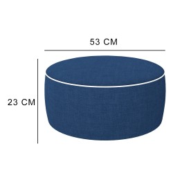 Puf insuflável em azul d53*23cm 79041