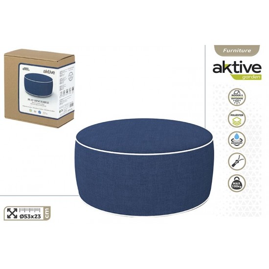 Puf insuflável em azul d53*23cm 79041