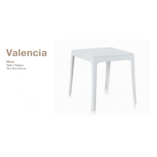 Mesa de rua quadrada simples cor branca 70*70*75cm 80793