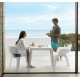 Mesa de rua quadrada simples cor branca 70*70*75cm 80793