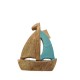 Peça em madeira barco 21*15.5*2.5cm cl860