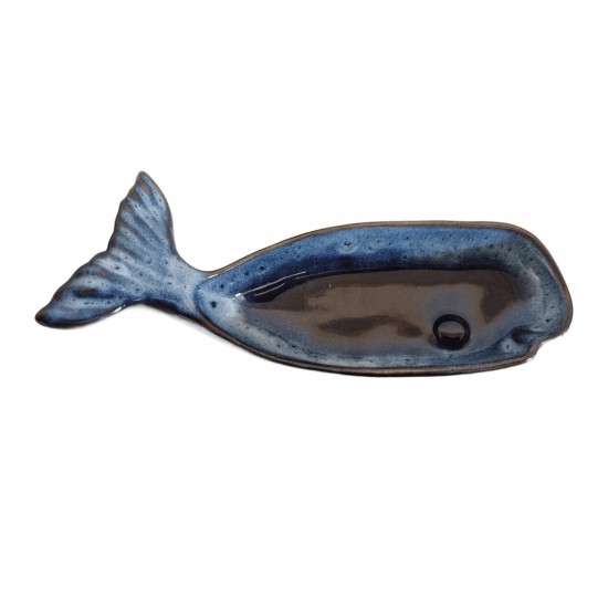 Cor Pastel - Baleia em louça areia 20*6.5*3cm as1036-20