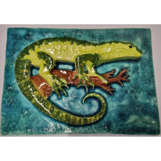 Azulejo com relevo 19*14cm lagartos
