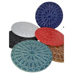 Base de tachos em louça relevo d18cm BR