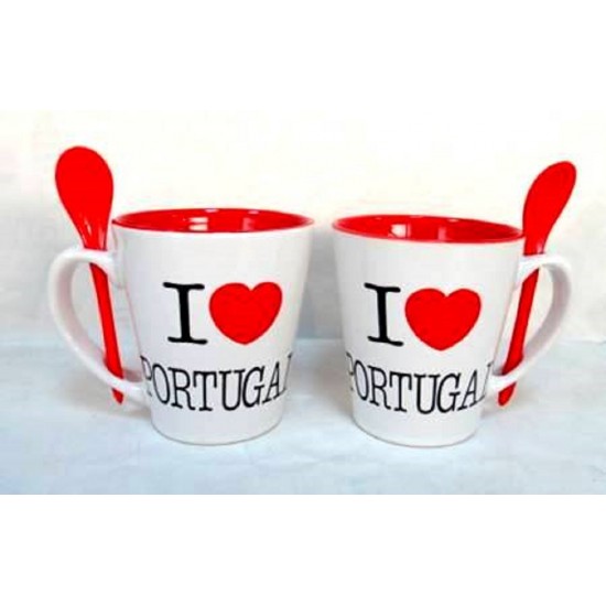 Caneca  c\colher i love portugal C-52