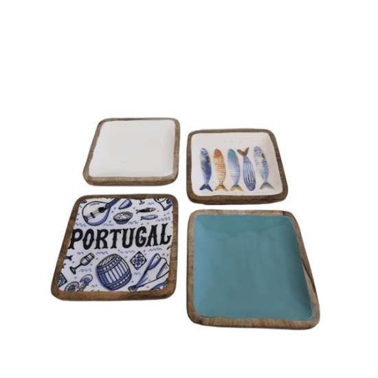 Peça em madeira taça prato 20*20cm cl2907