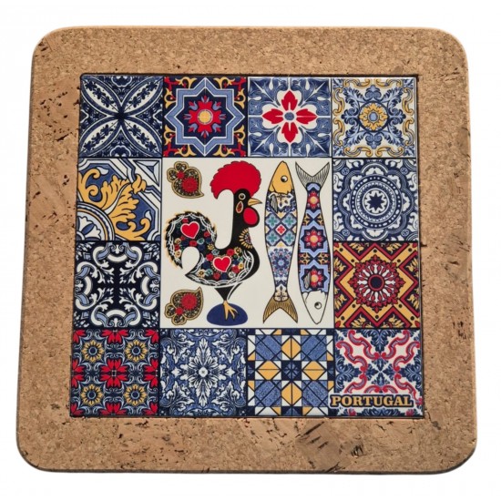 Base de azulejo c\cortiça 15*15cm