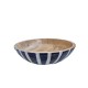 Peça madeira riscas tigela 27,5*27,5*6,5 - 25A0089B - Apenas 2 und