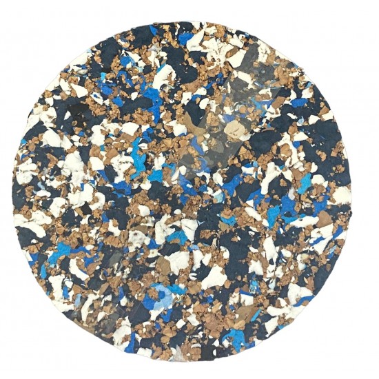 Base cortiça reciclada de copos redondas cores sortidas 9 cm
