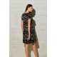 Vestido médio com cores pretas e brancas - 85937