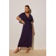 Vestido longo azul às bolinhas - 85956