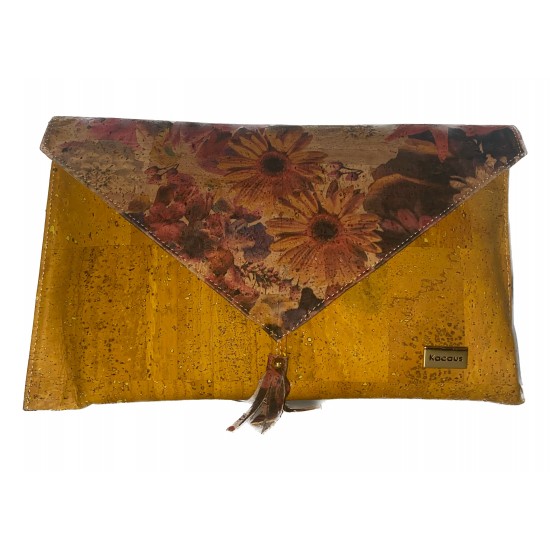 Pochete de cortiça florida 33x19x2cm - CS868