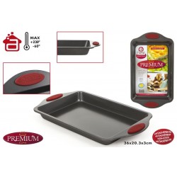 Bandeja forno c/ pegas silicone 36*20*3 cm17432