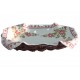 Travessa artesanato português 28 cm c\ pano  azul \ vermelho 73